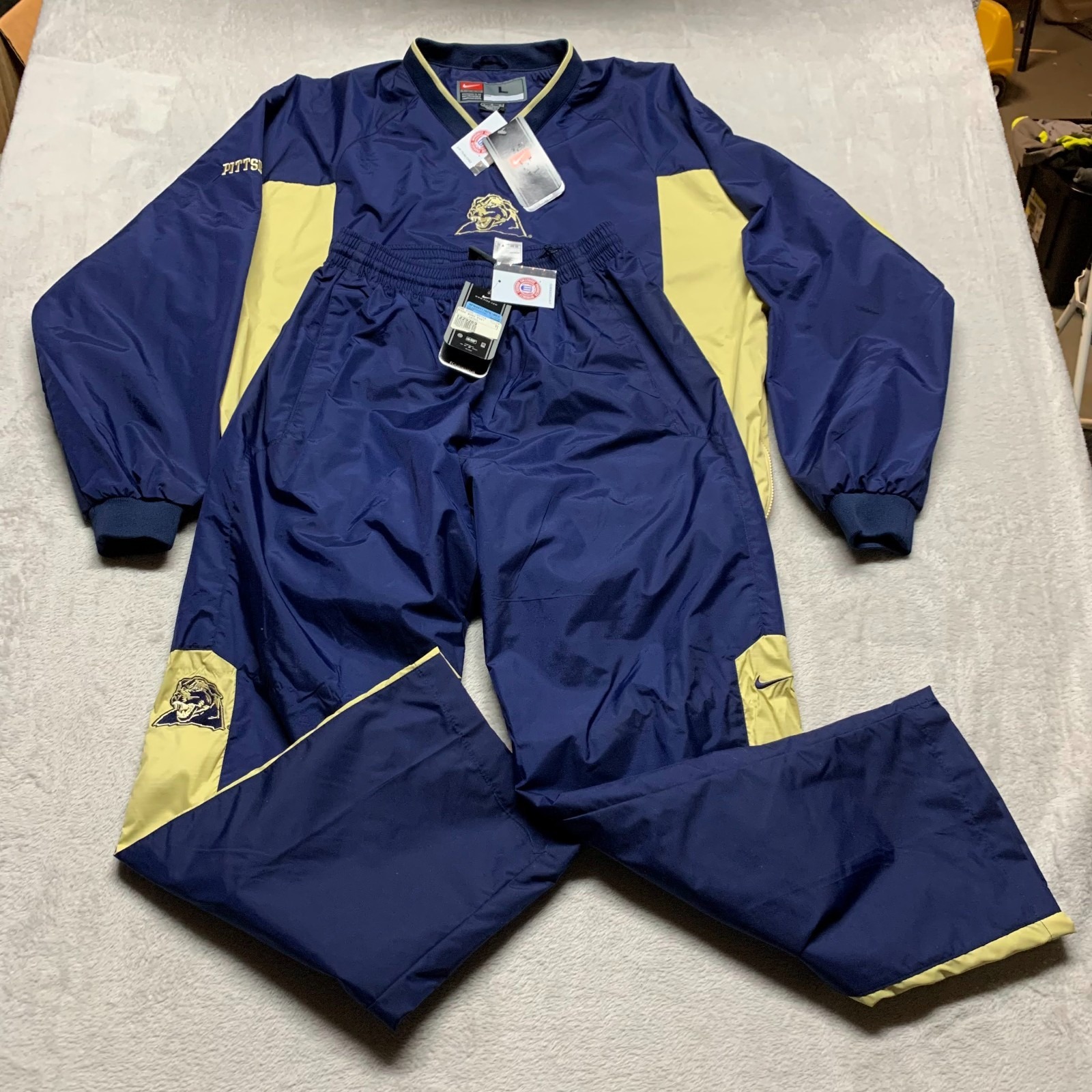 New Pitt Panthers Nike Team Jacket/Pants Warmup Suit Vintage Y2k Center Swoosh